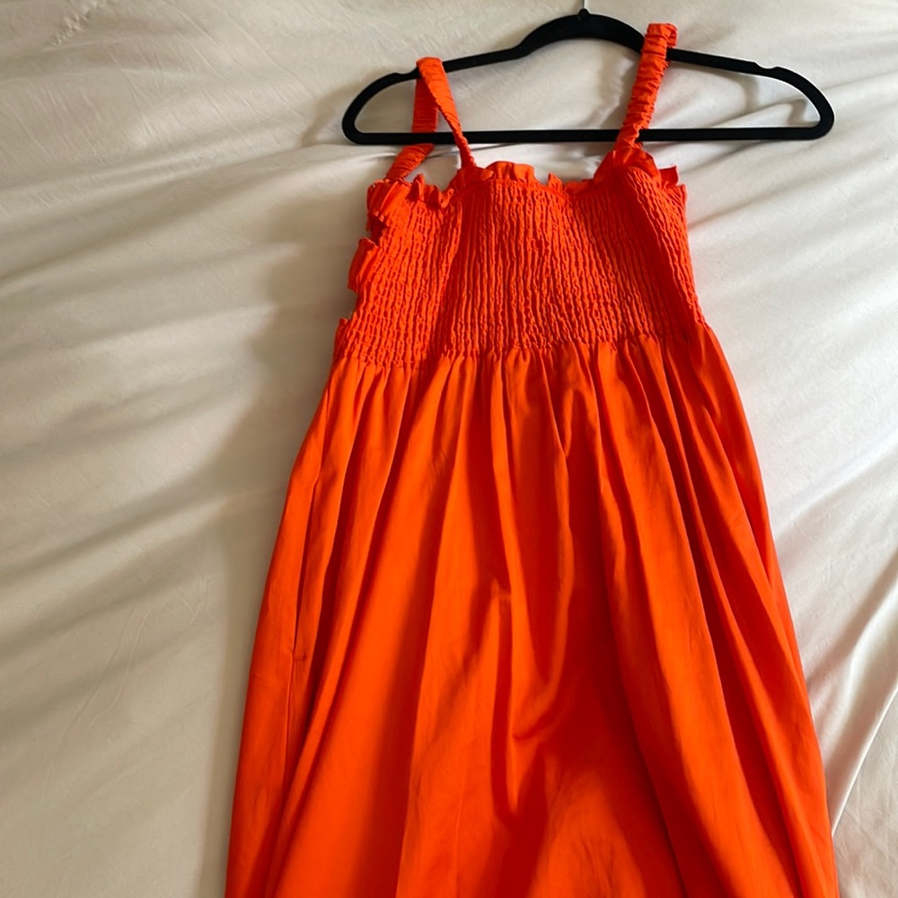 Orange long dress